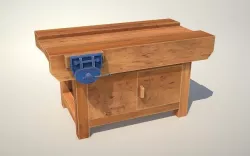 Workbench Low-poly 3D model