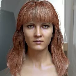 3d model Woman head V3 Low-poly 3D model