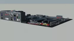 3D Motherboard Desktop Aorus B450 Pro Socket AM4 Design 1 3D model