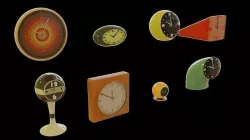 70s vintage clocks 3D model