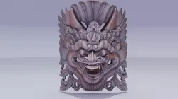 African Mask 05 high-poly 3D model