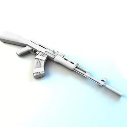 AK 47 Low-poly 3D model