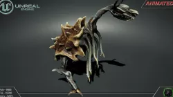 Alien Extraterrestrial Creature 02 - Draconid Low-poly 3D model
