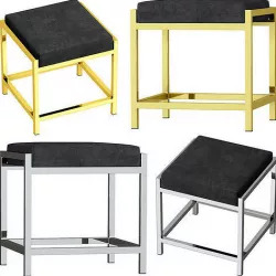 Allure stool square 3D model