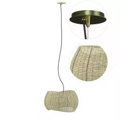 Althea Wicker Pendant Light Crate and Barrel 3D model
