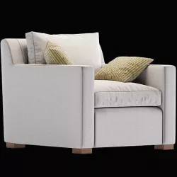 Armchair Belgian Track Arm 3D model
