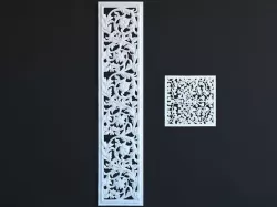 Art Flower Decorative Wall Plaster   3D model