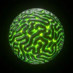 Artificial Brain for Sci-Fi scenes 4K PBR textures Low-poly 3D model