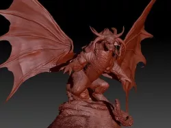 Balrog Dragon Low-poly 3D model
