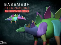 Basemesh Stegosaurus 3D model
