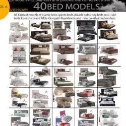 Bed collection vol A  40 BED MODELS 25 models and 15 Blankets 3D model