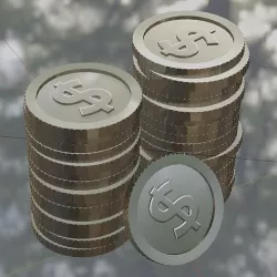 Bitcoin coin model 3D model