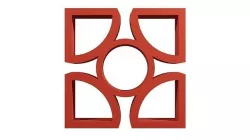 Brick Jaali Block Arch Gap 3D model