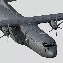 C130 Super Hercules Low-poly 3D model