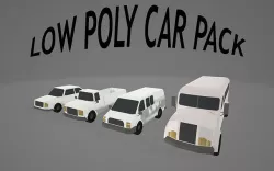 Car pack Low-poly 3D model