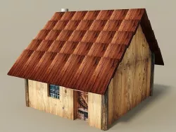 Cartoon hut 3D model