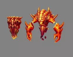 Cartoon summon monster - Flame Demon - Fire Demon Low-poly 3D model