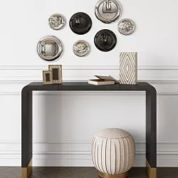 CB2  - Tyler Leather Console and Ottoman-Stool Low-poly 3D model