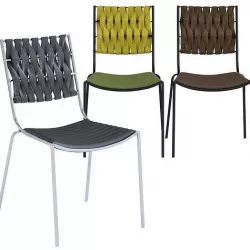 Chair Two Face 3 set 3D model
