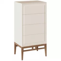 Chest of drawers CP1709-A lacquered 4 drawers gray Ral 7044 3D model