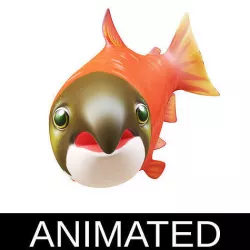 Chinook King Salmon Animated Cartoon Style Low-poly 3D model