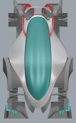 Circuit sport car concept Low-poly 3D model