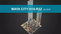 City District H16-R32 MAYA Low-poly 3D model