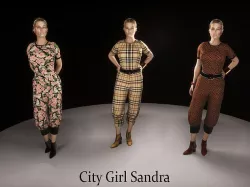 City Girl Sandra  Low-poly 3D model