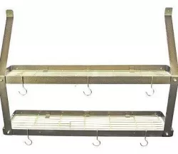Custom Wall Mounted Double Pot Rack 3D model