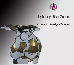 Cyborg Warzone - Eva02- Body Armor Low-poly 3D model