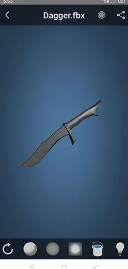 Dagger and sword 3D model