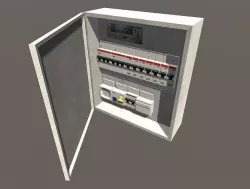 Distribution board Low-poly 3D model