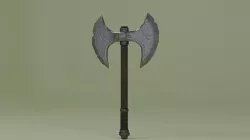 Double-Sided Axe Low-poly 3D model