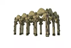 Dry StoneWall 01 Arches Pillar 03 Low-poly 3D model