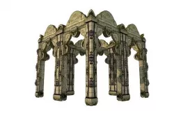 Dry StoneWall 01 Arches Pillar 04 Low-poly 3D model