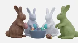 Easter decor egg rabbit 3D model