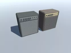 Eletric Guitar Amplifier Lowpoly Low-poly 3D model