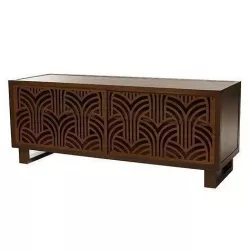 Espresso Natural Kersten Solid Wood TV Stand 3D model