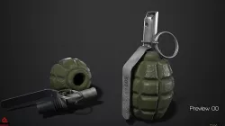 F-1 grenade - PBR - 2k - FPS ready Low-poly 3D model
