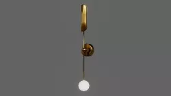 Fancy side wall Lamp Low-poly 3D model