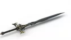 Fantasy 2 handed Sword Low-poly 3D model