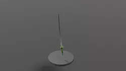 Fantasy sword with gem Low-poly 3D model