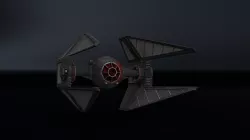 First Order TIE Interceptor Low-poly 3D model