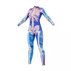 Flaming Heart Skeleton Catsuit 3D model