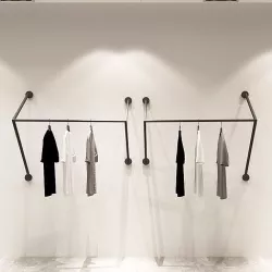 Floating metallic Clothes rack 3D model