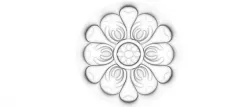 flower engraved 3D model