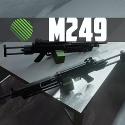 FN minimi m249 Low-poly 3D model