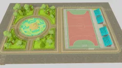 Footbal yard 3D model
