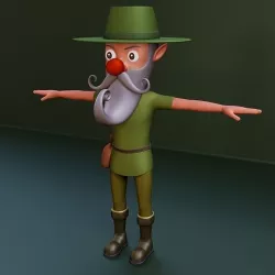 Forest ranger Magic Low-poly Low-poly 3D model
