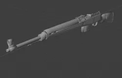 Gewehr 43 Low-poly 3D model